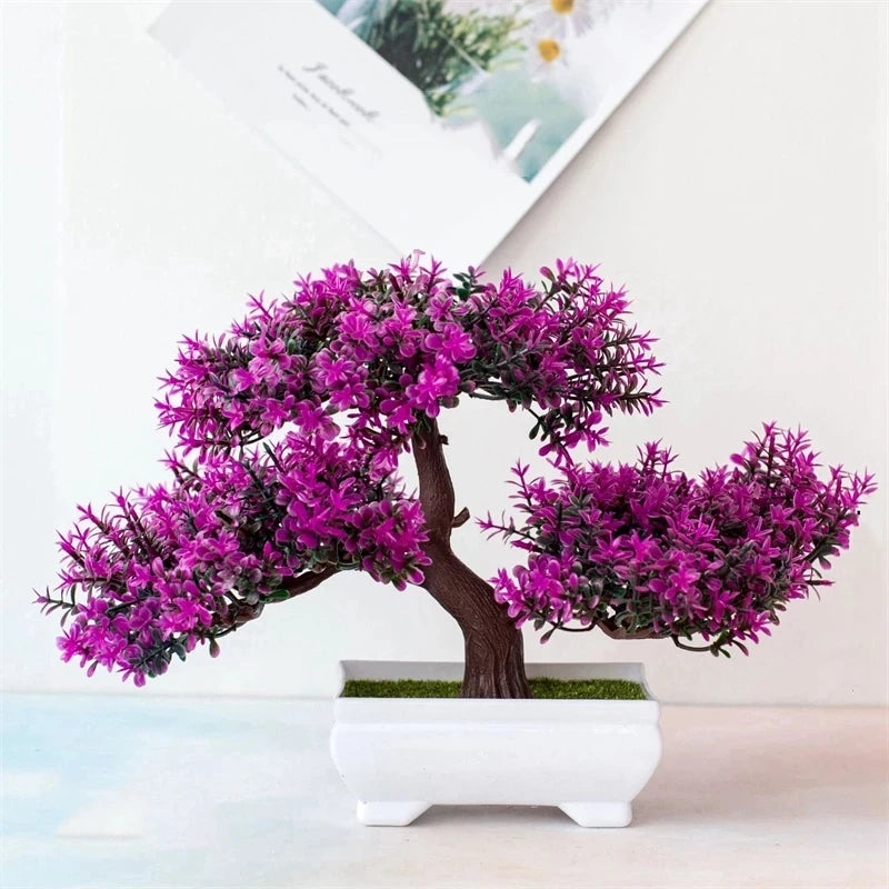 Piante Artificiali Bonsai Piccolo Albero In Vaso Con Fiori Decorativi Per Tavolo Casa Giardino E Decorazione Per Hotel