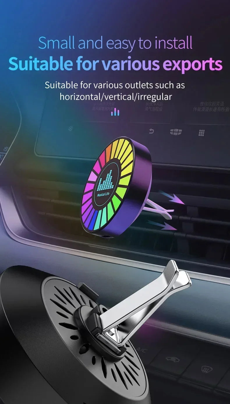 Lampada Interni Auto RGB con Diffusore di Aroma e Aromaterapia Musica Ritmo Sincronizzazione Illuminazione Ambientale