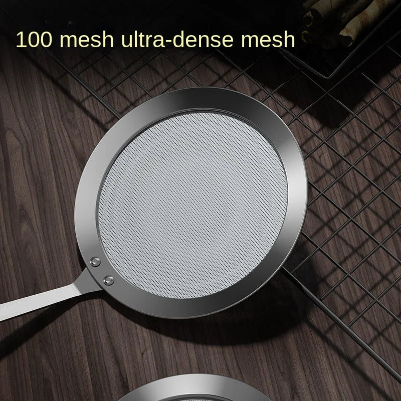 Colino a Maglia Fine in Acciaio Inox 304 Setaccio Filtrante per Succo Uova Filtro Scolapasta Caffè Tè Cucina