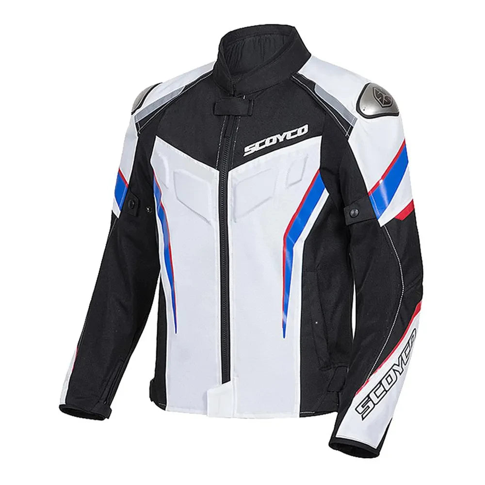 SCOYCO Moto Giacca Impermeabile Anticaduta Traspirante In Rete Con Protezioni Motocross Pantaloni Tuta Uomo