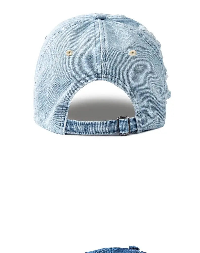 Berretto Da Baseball Denim Lavato Unisex Snapback Traspirante Con Protezione Solare Vintage Primavera Estate
