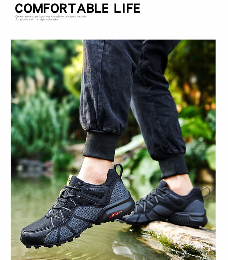 Scarpe sportive da trekking da uomo Stivali da allenamento per escursionismo impermeabili all'aperto Scarpe tattiche da caccia comode e resistenti all'usura da uomo