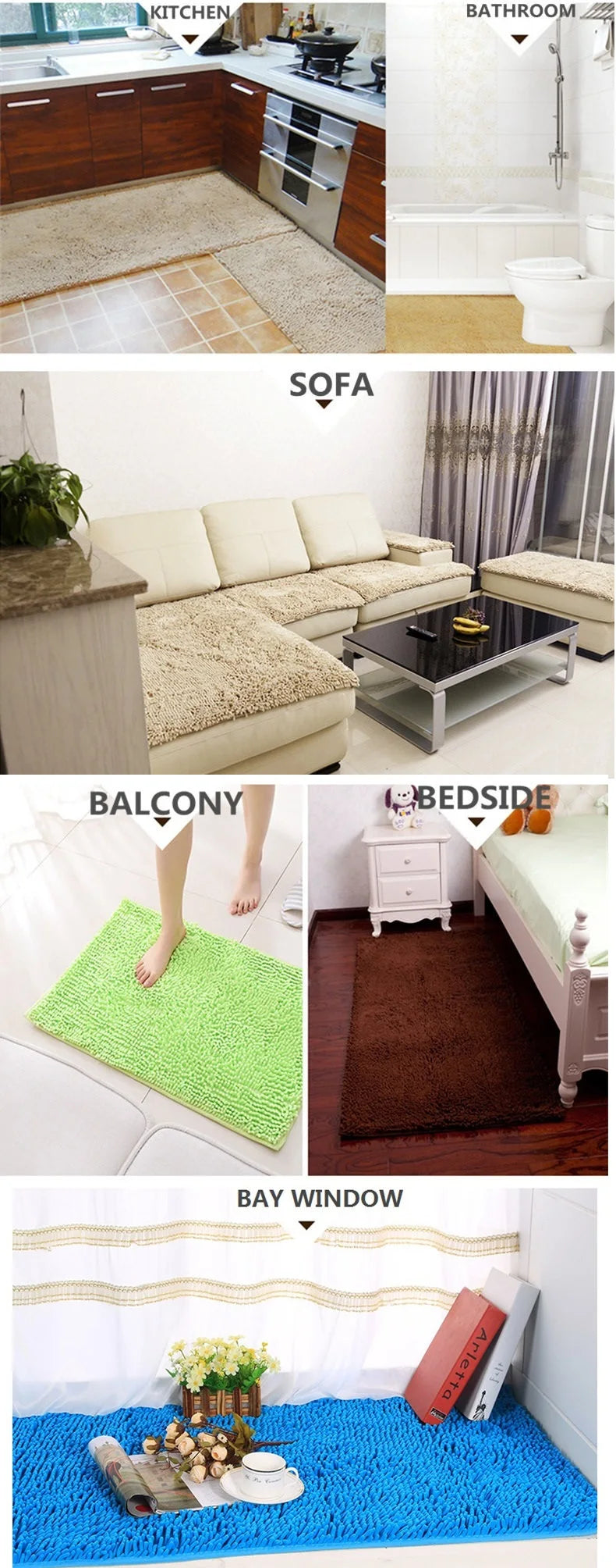 Tappetino Da Bagno Economico Eva 45x45 Cm Tappeti Per Bagno Assorbenti Per Piedi Soggiorno