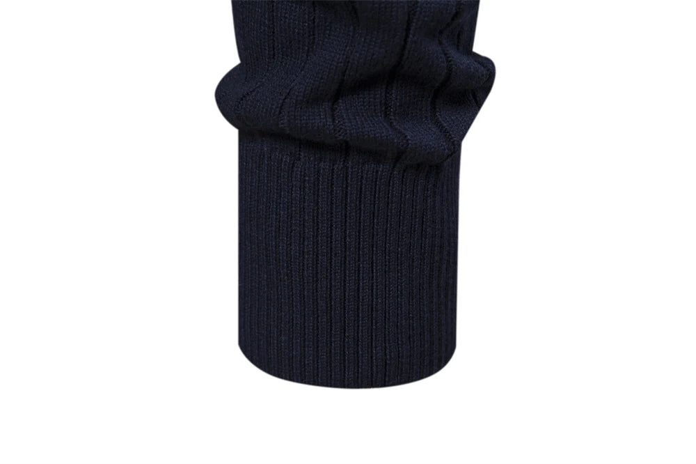 Maglione Uomo Cotone Con Cerniera Autunno Inverno Colletto Coreano Alta Qualità Caldo