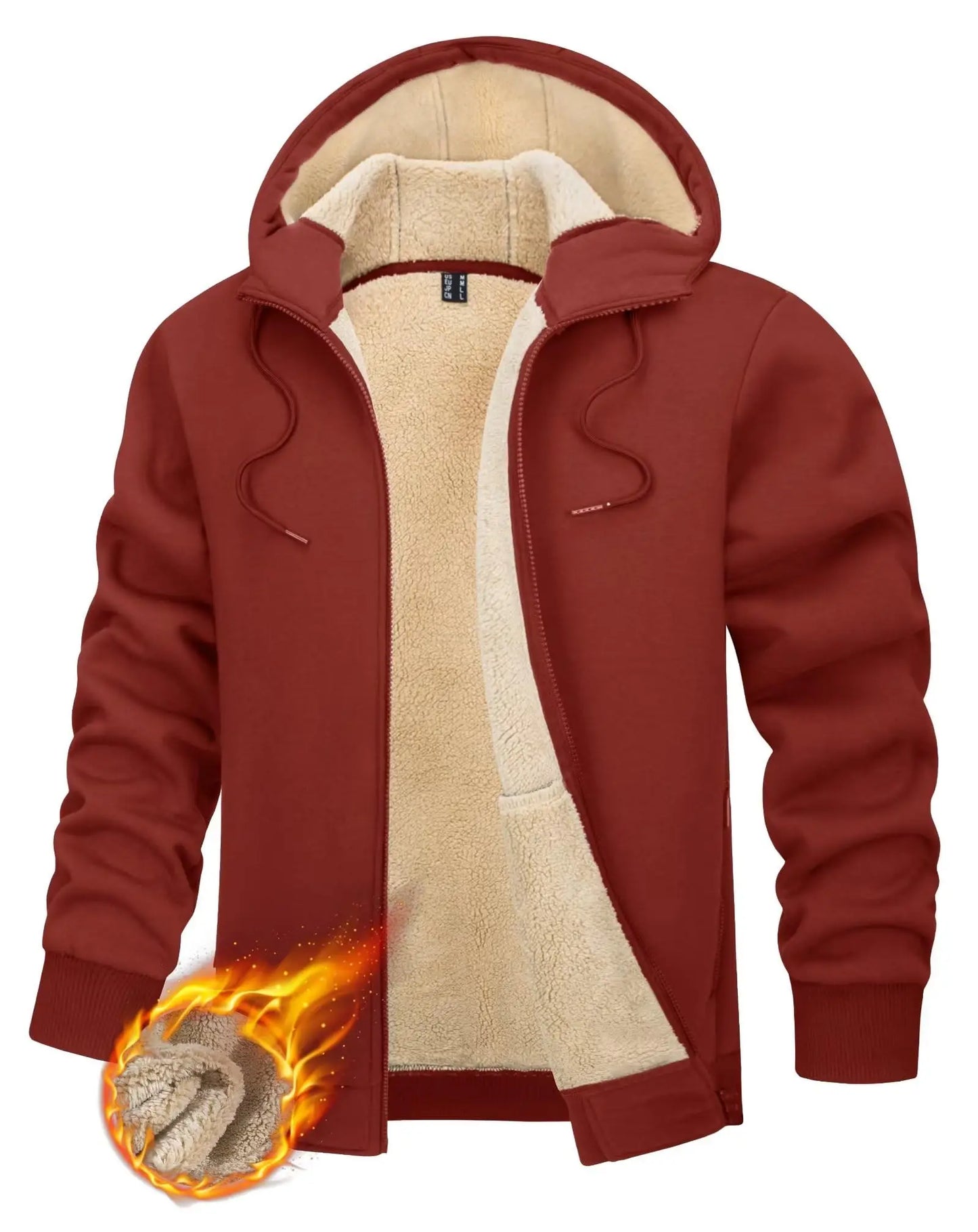 Tacvasen Felpa Con Cappuccio In Pile Sherpa Da Uomo Invernale Antivento Con Zip Capispalla Casual Sportivo
