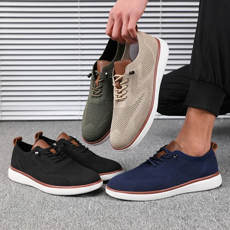Scarpe Leggere Da Uomo Lavorate A Maglia Comode Per Tutto Il Giorno Con Vestibilità Eccellente Per Trekking Quotidiano