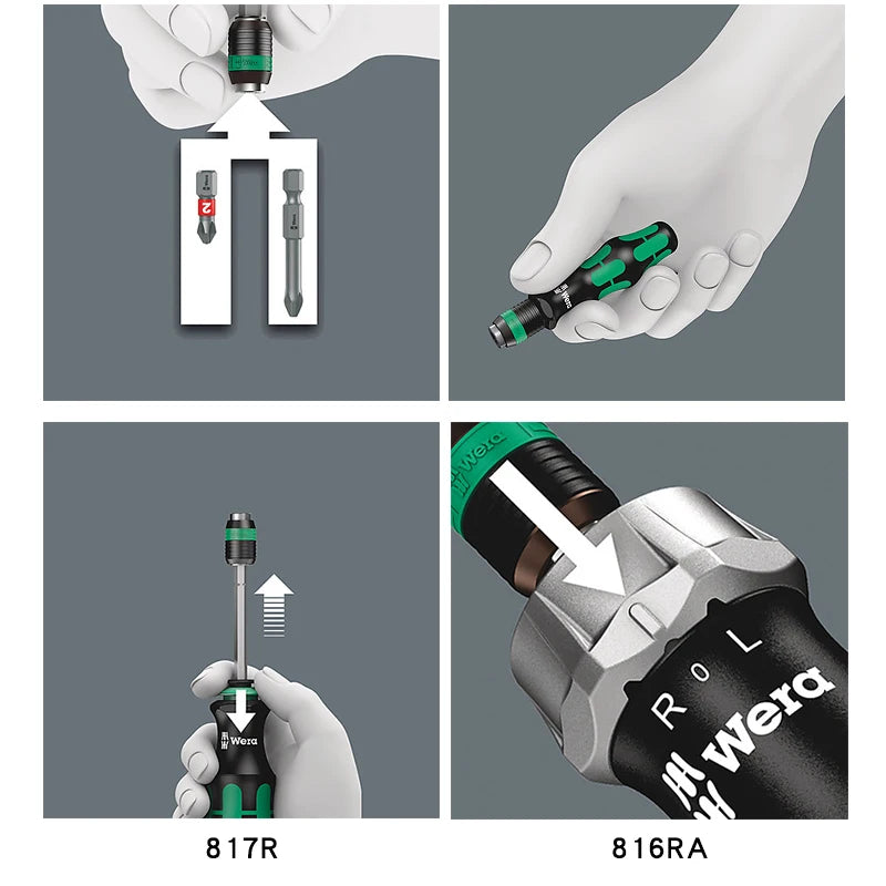 Wera Cacciavite Portapunte Con Impugnatura A Sgancio Rapido Per Utensili Manuali Modelli 813 813R 816R 816RA ESD