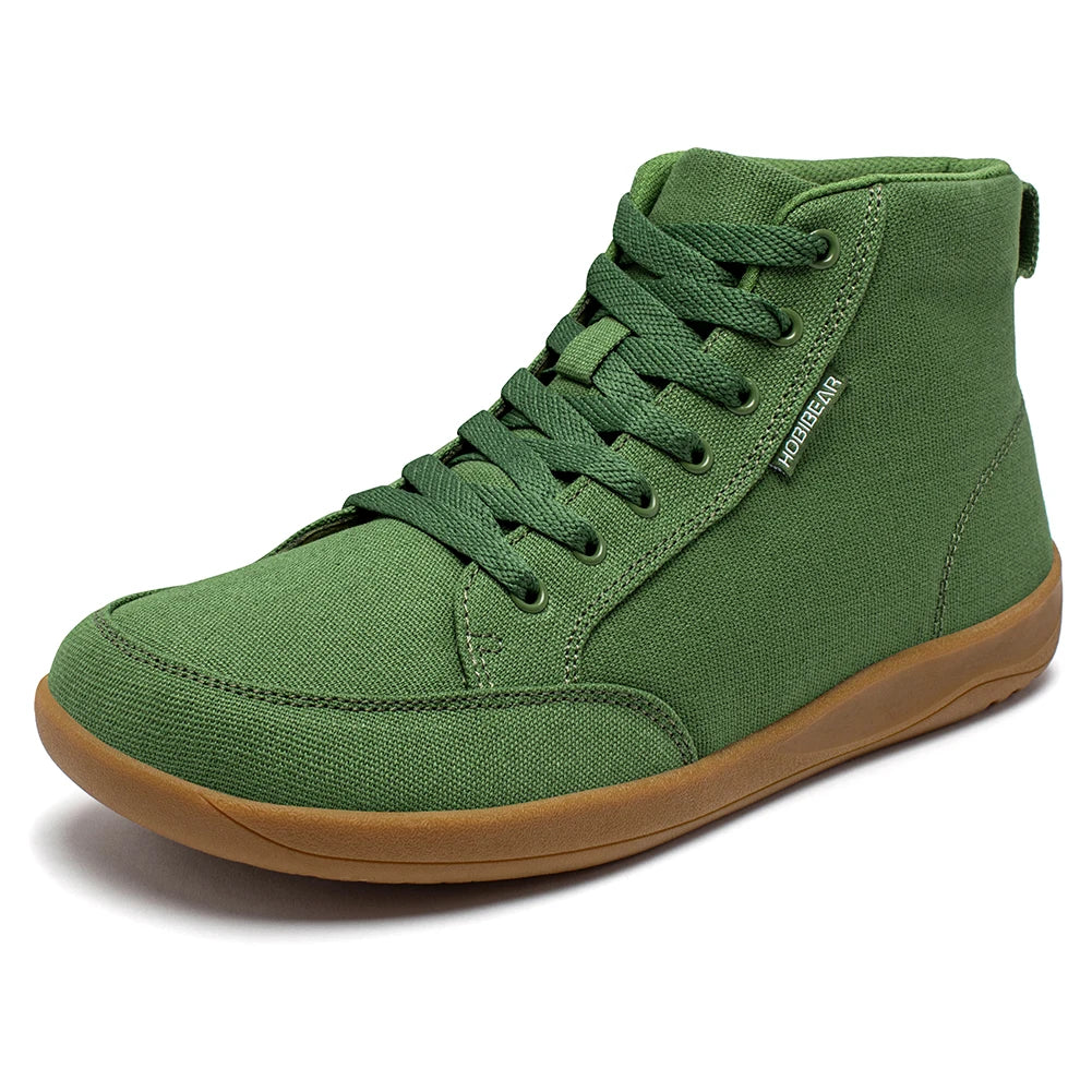 Hobibear Scarpe Da Ginnastica Unisex Mid Top A Piedi Nudi Con Punta Larga In Tela Zero Drop Con Lacci Per Esterni