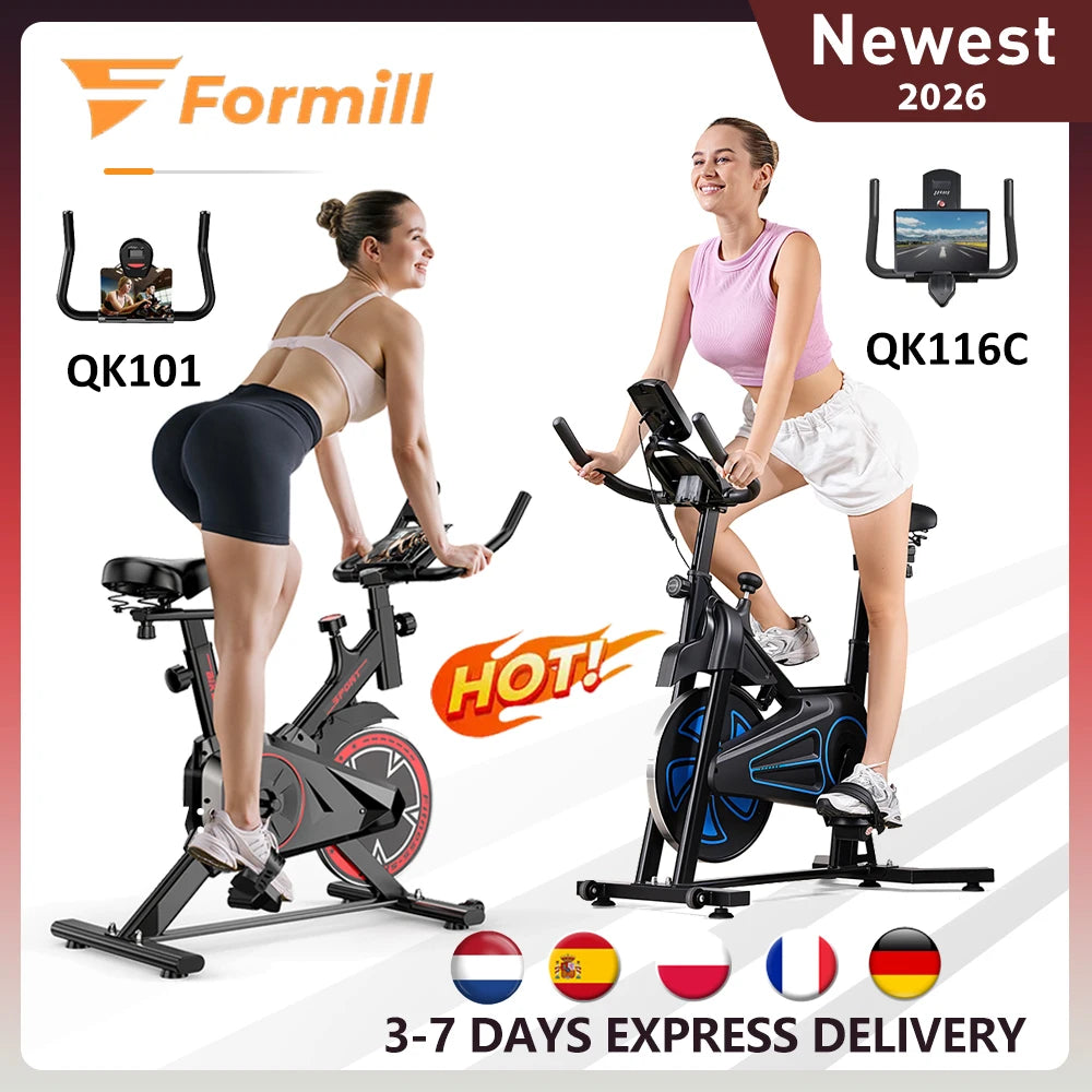 Cyclette Formill QK101 10 Kg Frizione QK116C 12 Kg Magnetico Trasmissione a Cinghia Display Cardio Domestico