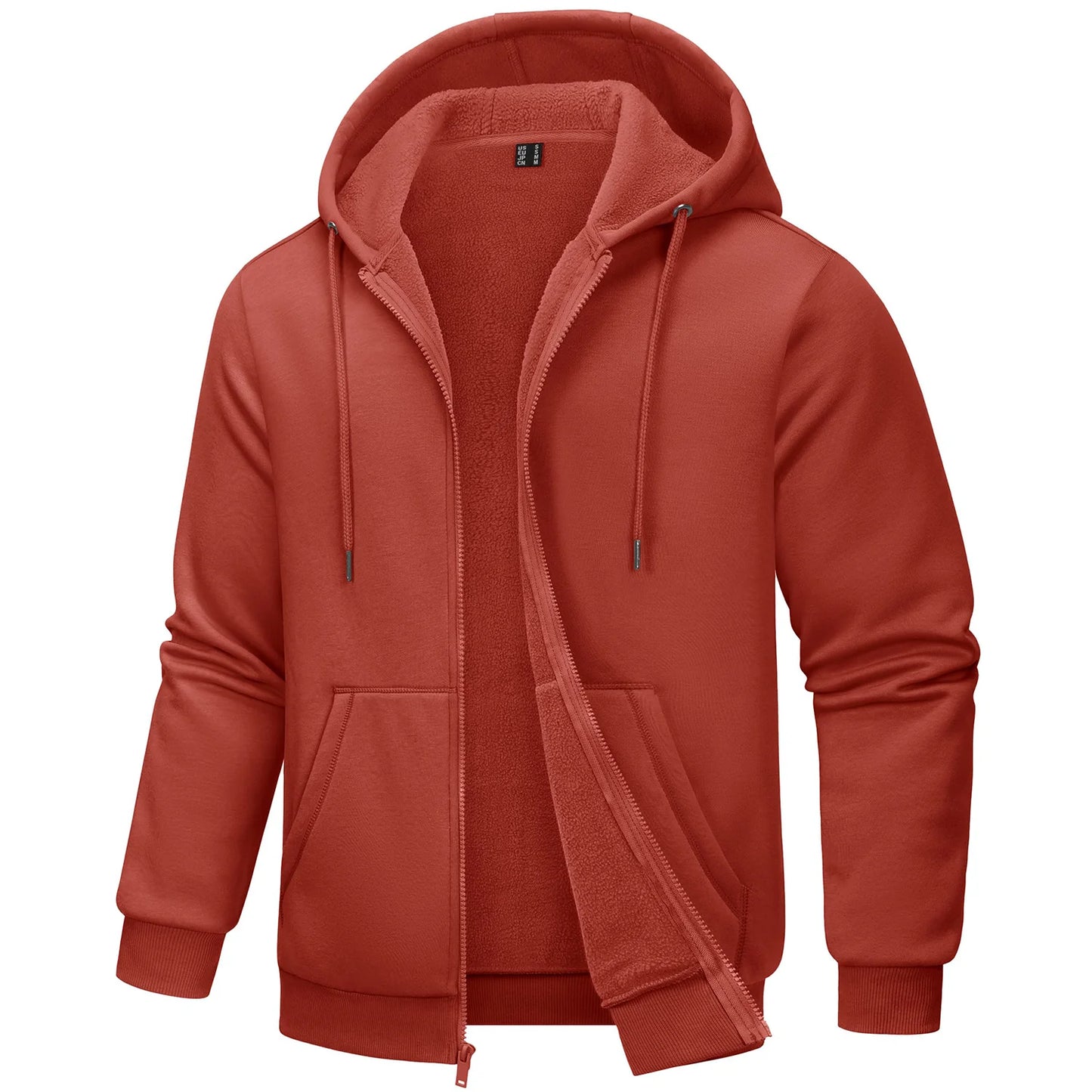 Tacvasen Felpa Con Cappuccio Uomo In Pile Con Tasche Grandi Con Zip Intera Casual Sportivo Per Running Escursionismo