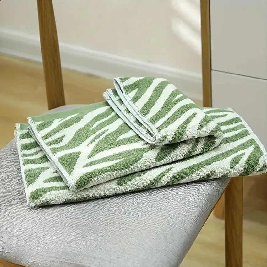 Asciugamano Viso E Mani In Cotone Morbido Con Motivo Tigre A Righe Jacquard Assorbente E Asciugatura Rapida Per Casa