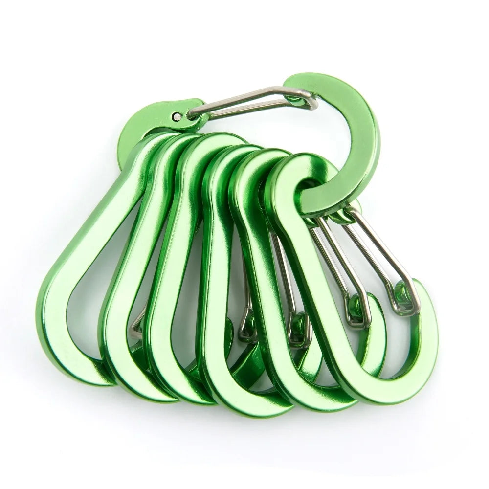 Moschettone Clip Set Sei Dodici Pezzi Turistico Piccoli Ganci Pesca All'aperto Campeggio Ciclismo Portachiavi Fibbie