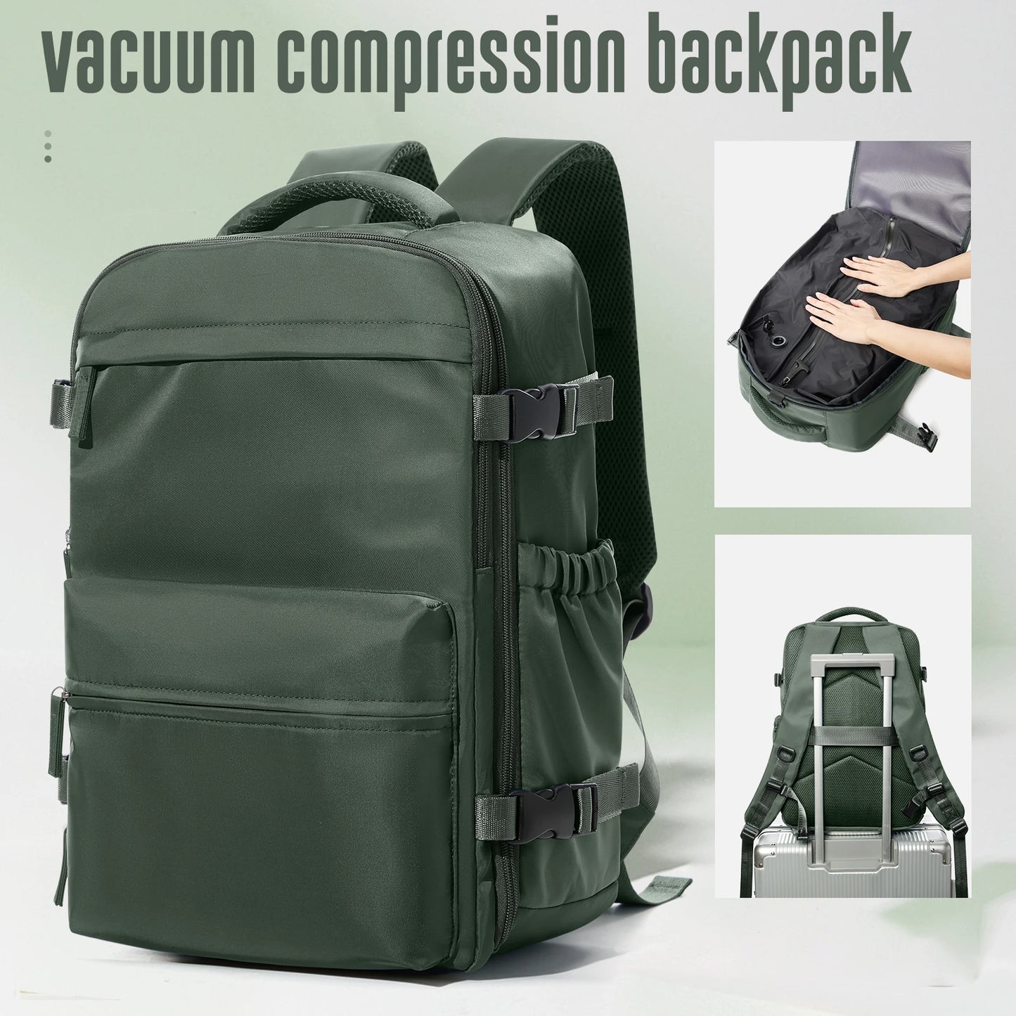 Zaino Espandibile Da Viaggio Unisex Con Ampio Scomparto Laptop Per Lavoro E Scuola 20 35 L