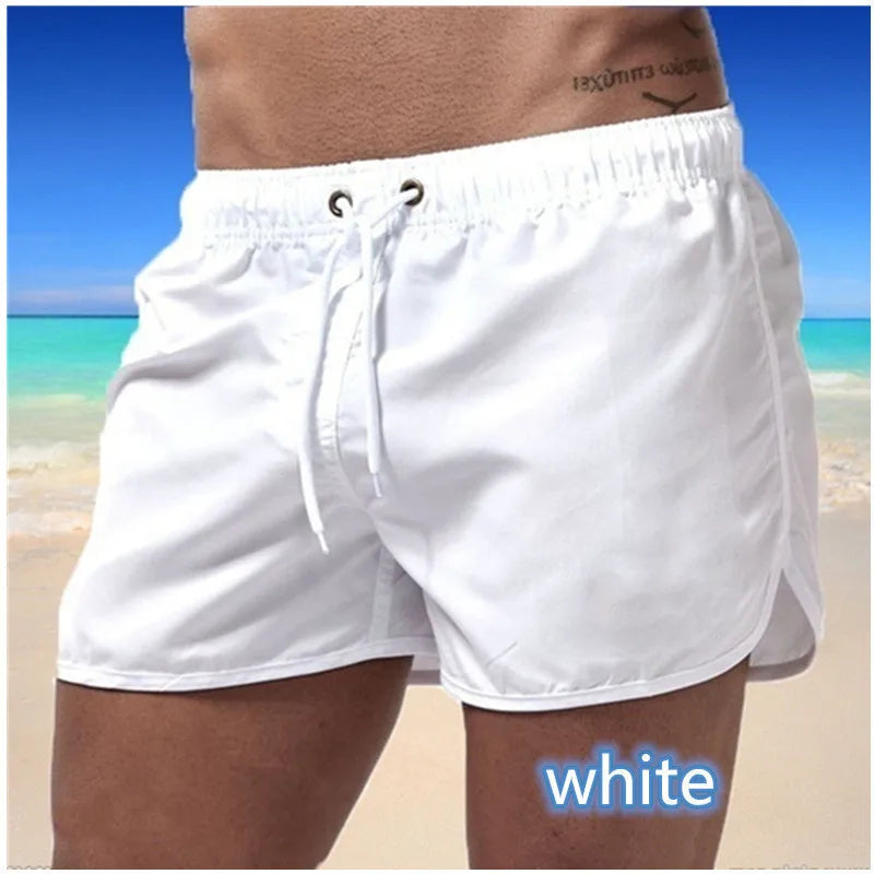 Pantaloncini da Bagno da Uomo Estivi in Microfibra Nylon Spandex Traspiranti Vita Bassa Marca Chyxingye