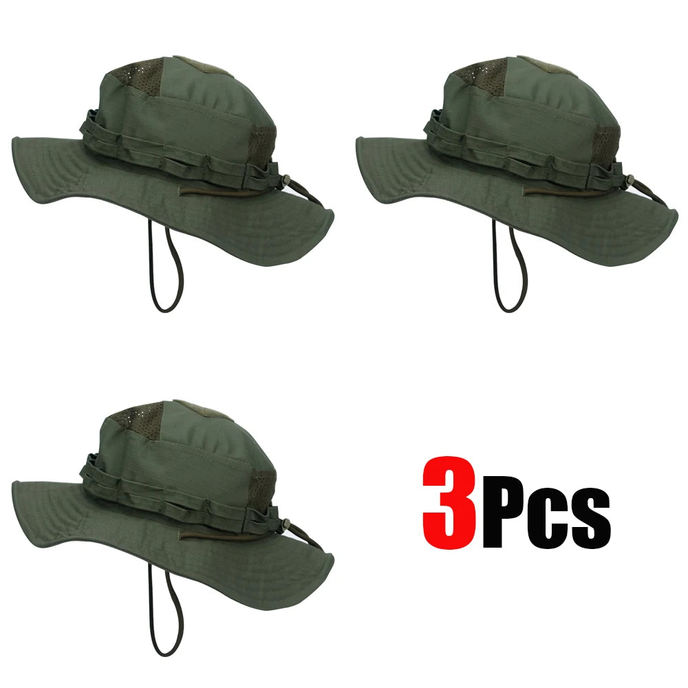 Cappello Boonie Camouflage Protezione Solare Traspirante Antivento Uomo Per Escursionismo Pesca Caccia