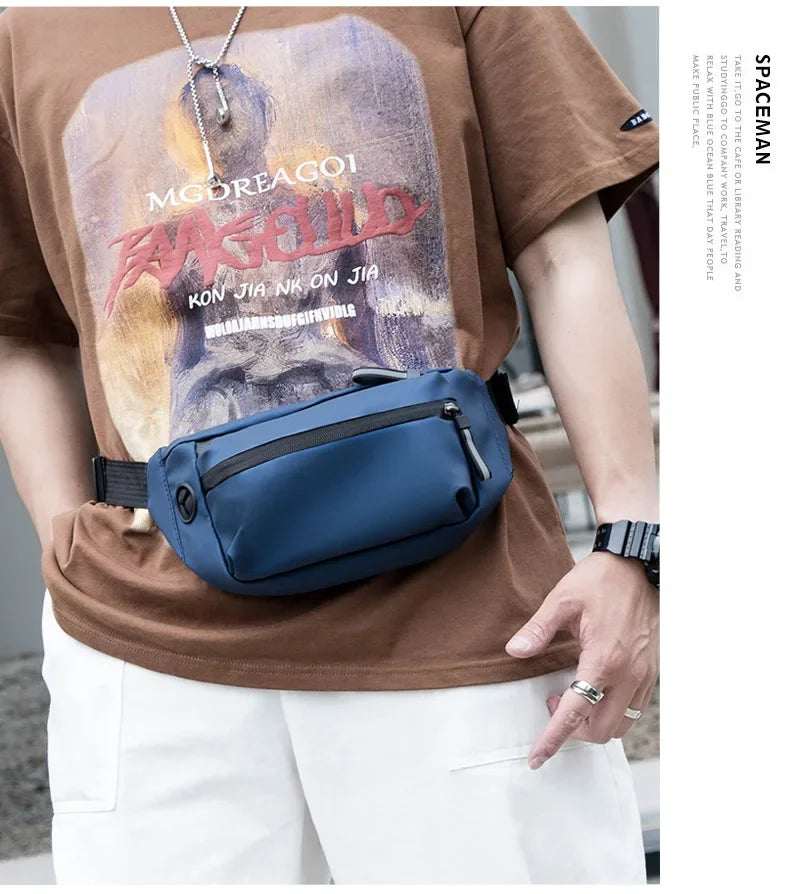 Borsa Da Cintura Impermeabile Uomo Marsupio Sportivo Con Cintura E Tracolla Per Viaggio E Attività All Aperto