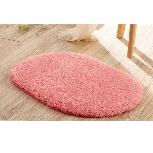 Tappetini da Bagno Antiscivolo in Memory Foam Ellittici Morbidi con Assorbimento Idrico per Pavimento del WC Spessi