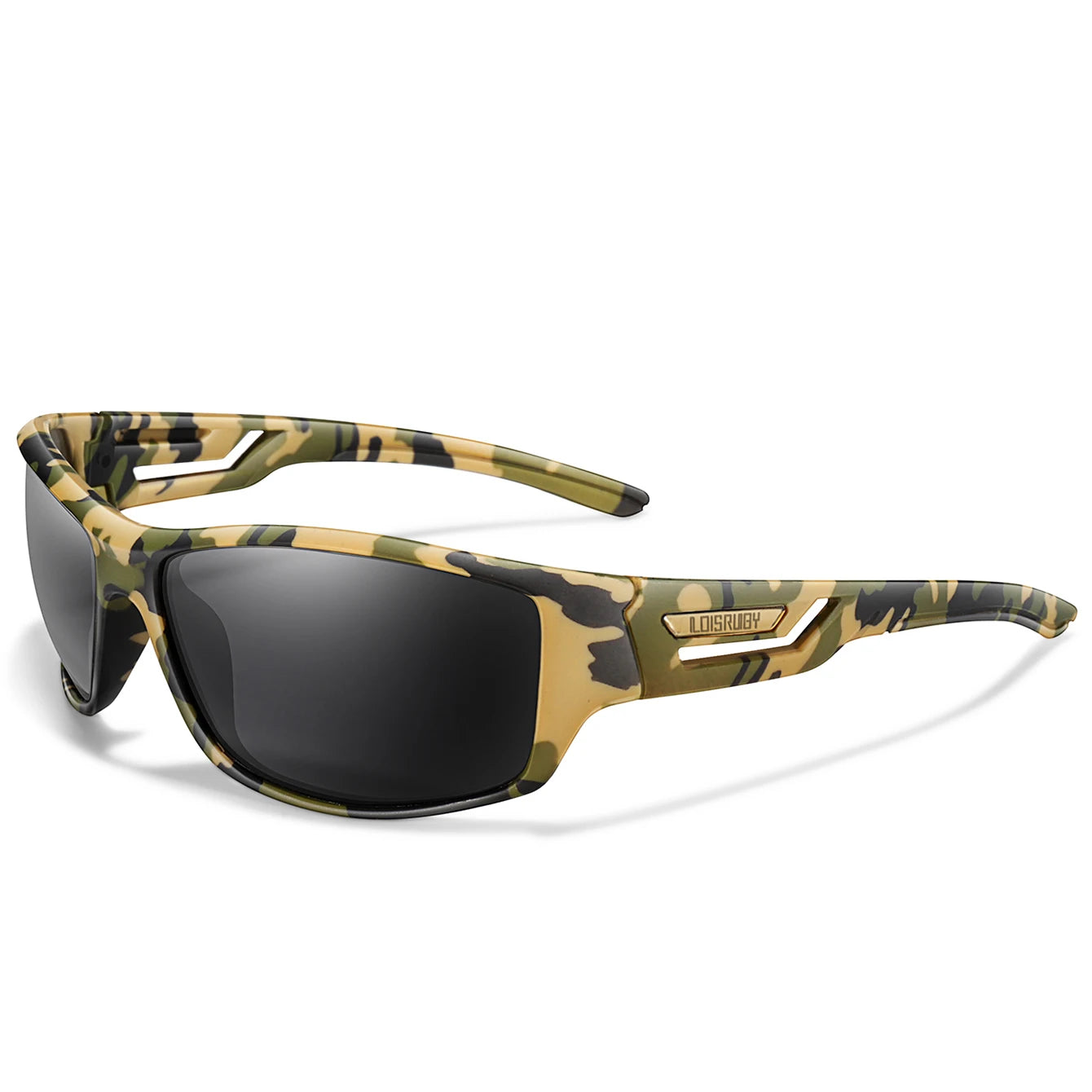 LOISRUBY Occhiali Da Sole Polarizzati Da Pesca Uomo Camouflage Guida Sport All Aperto Ciclismo E Corsa UV400 Attrezzatura