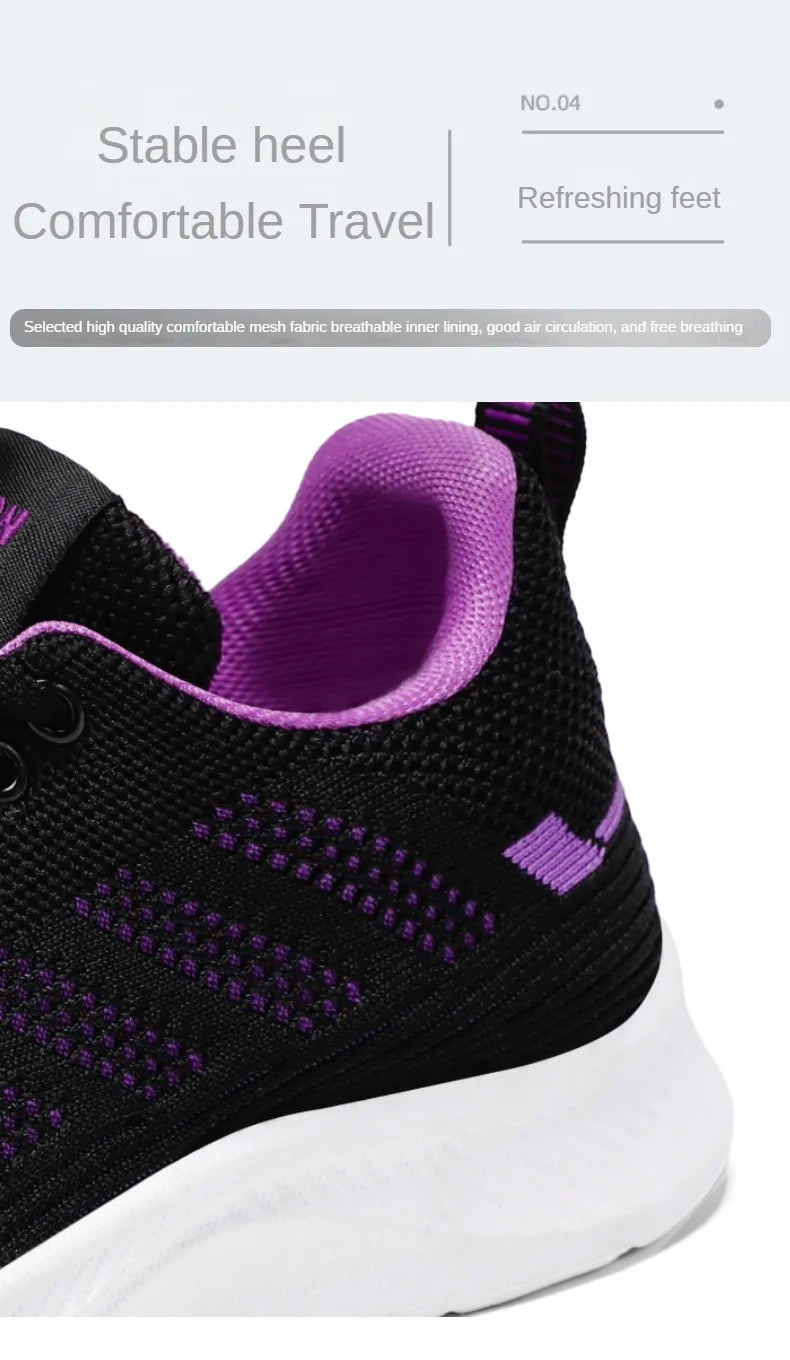 Scarpe da Ginnastica da Donna Traspiranti in Rete Monofacciale con Suola Morbida Ideali per Running e Allenamento
