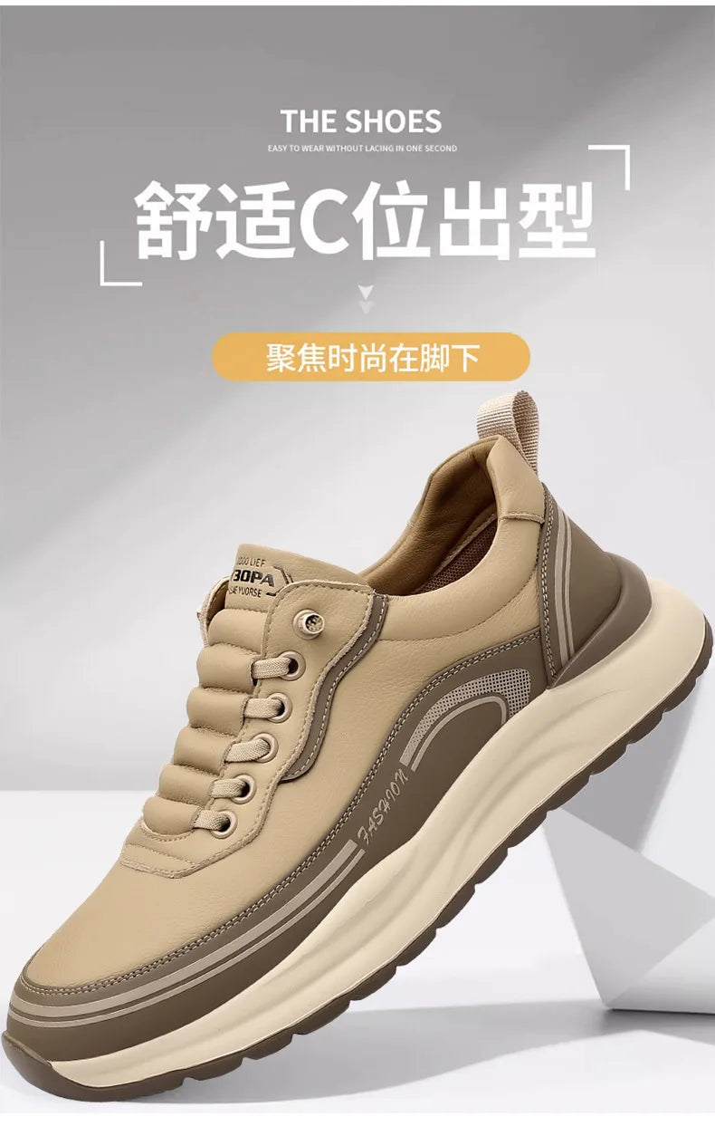 Scarpe Da Uomo Slip On In Pelle Impermeabili Antiscivolo Leggere Traspiranti Mocassini Casual Allingrosso
