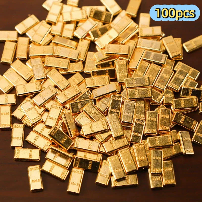 100 pezzi/set di mini decorazioni per la decorazione della ricchezza e della prosperità, accessori in metallo fantasia per la decorazione della festa in casa carni