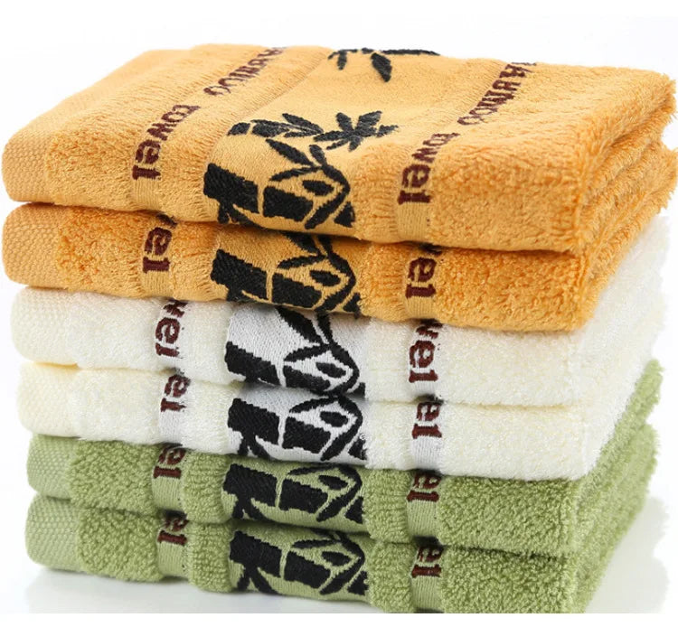Set Asciugamani Da Bagno In Bambù Ricamati 2 Pezzi Morbidi Alta Qualità Per Viso E Corpo 34x34 34x74 70x140 Cm Regalo