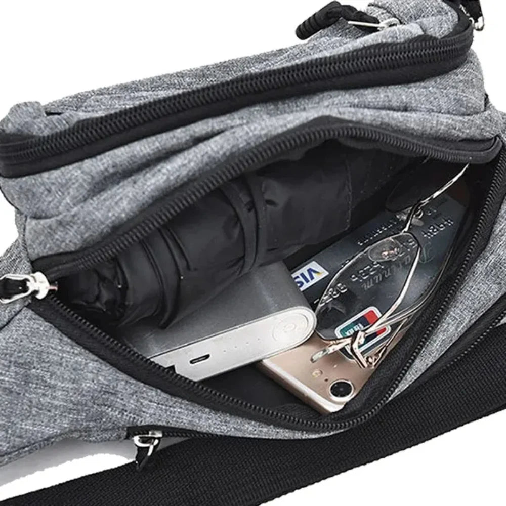 Marsupio mobile per uomo donna Marsupio multifunzionale di grande capacità Anti spruzzi Pochete da cantiere resistente all'usura
