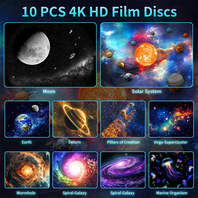 Luce Di Proiezione Planetaria Ultra HD 10 In 1 Con Timer Da Mezzo Ora E Controllo A 6 Tasti