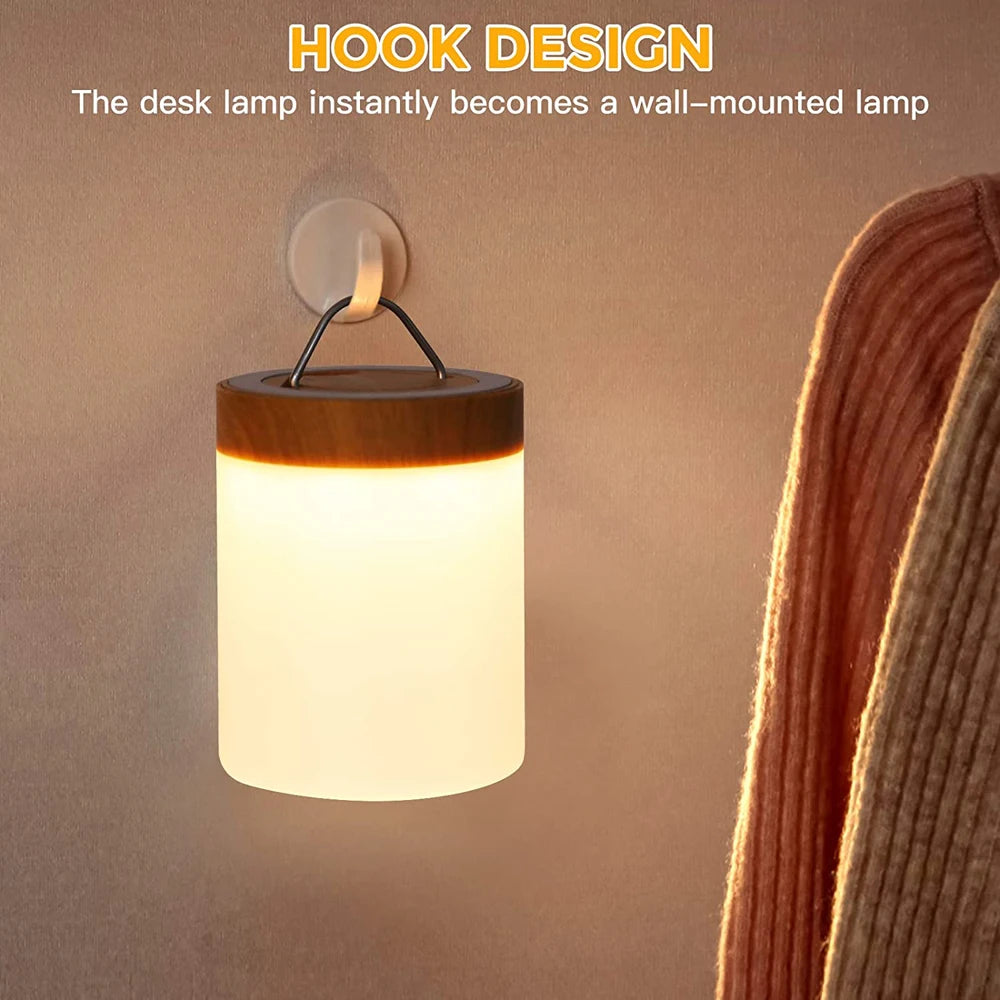 Tocca La Luce Notturna Lampada Da Tavolo Camera Da Letto Luce Colorata Ambientale Cambia Colore Ricarica USB Dimmerabile