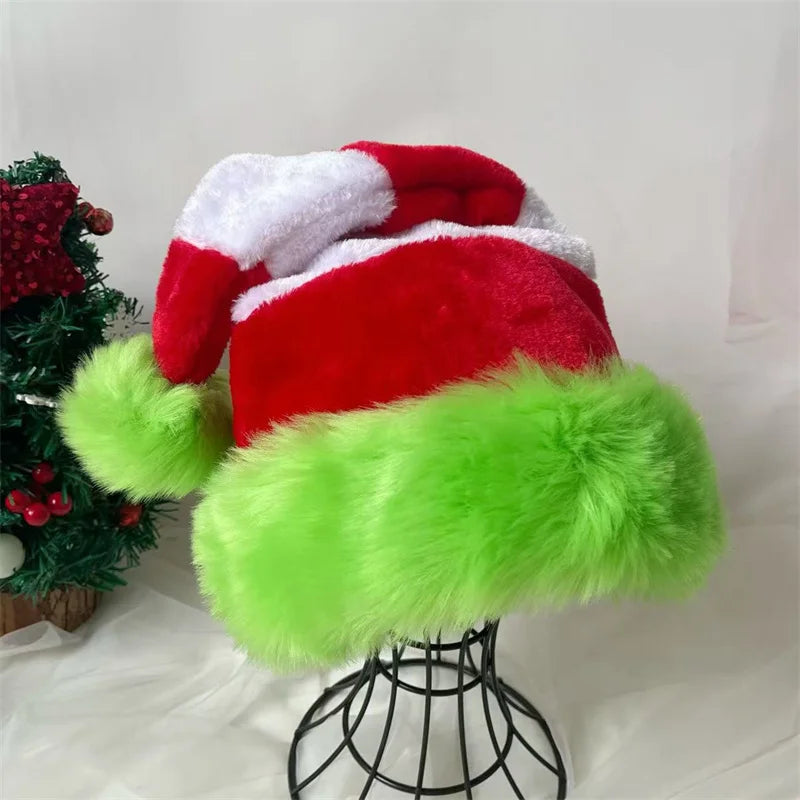 Cappello Di Babbo Natale Lungo In Peluche Unisex Rosso Per Natale Capodanno Decorazioni Festeggiamenti Regali