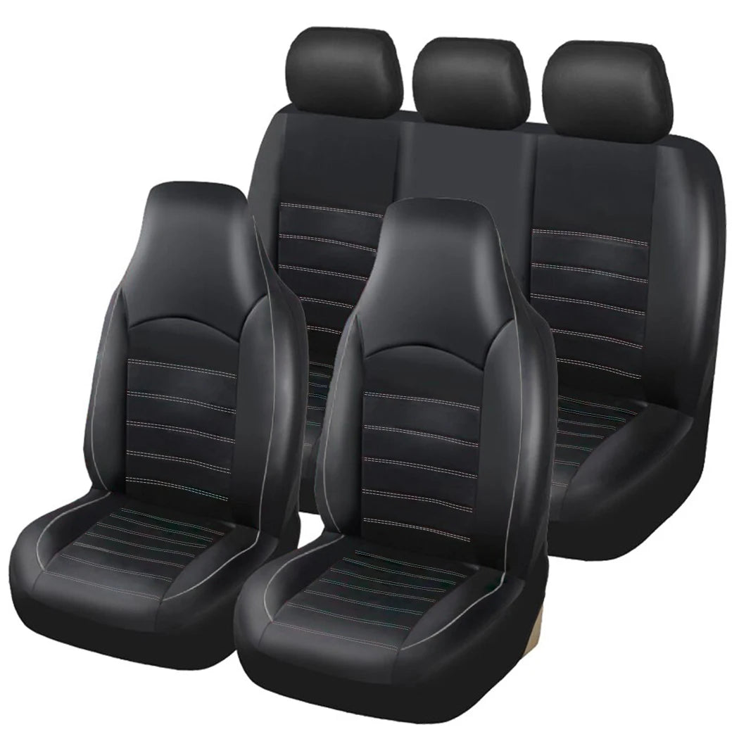 Coprisedili Auto In Pelle PU Set Completo Schienale Alto Universale Per Appassionati Auto