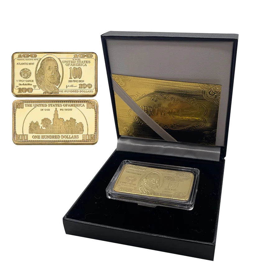 Lingotti Buffalo Placcati Oro Da 100 Dollari Stati Uniti D America Collezionabili Regalo Souvenir
