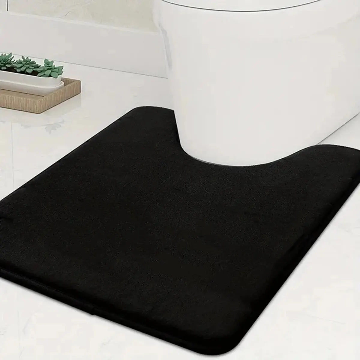 Tappetino Da Bagno A Forma U Antiscivolo E Assorbente In Poliestere Per Bagno E Toilette Decorazione Della Casa