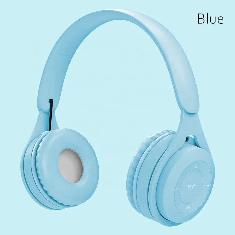 Cuffie Bluetooth Senza Fili Da Gaming Con Microfono Fascia Stereo Macaron Per Tablet E Smartphone
