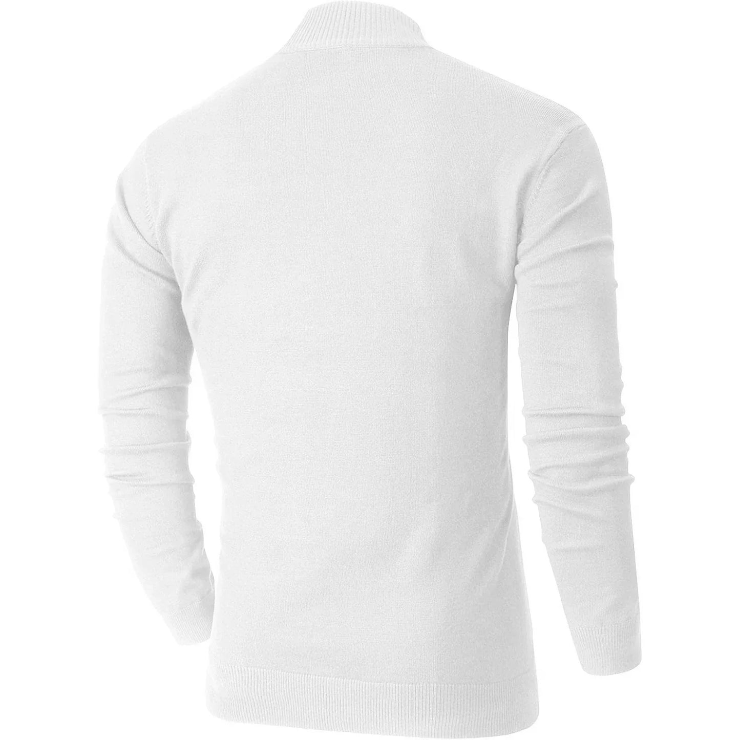 Dolcevita Uomo Con Mezza Cerniera Caldo Inverno Streetwear Collo Alto Versatile Ufficio Tempo Libero