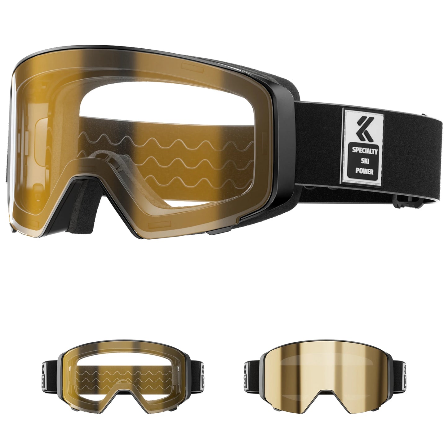 Occhiali Da Sci Fotocromatici KAPVOE Traspiranti Per Esterni UV400 Anti Appannamento Con Lenti Flip Per Neve E Snowboard