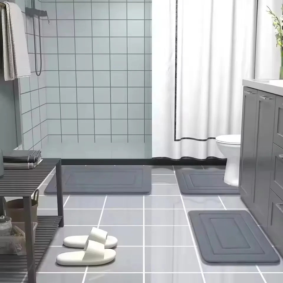 Tappetino Da Bagno Super Assorbente In Velluto Corallo Antiscivolo Ecologico Zerbino