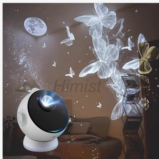 2025 Meteor dinamico 12 in 1 Lampada per proiettore Galaxy ultra trasparente Proiettore planetario rotante con lettore musicale per regalo per bambini