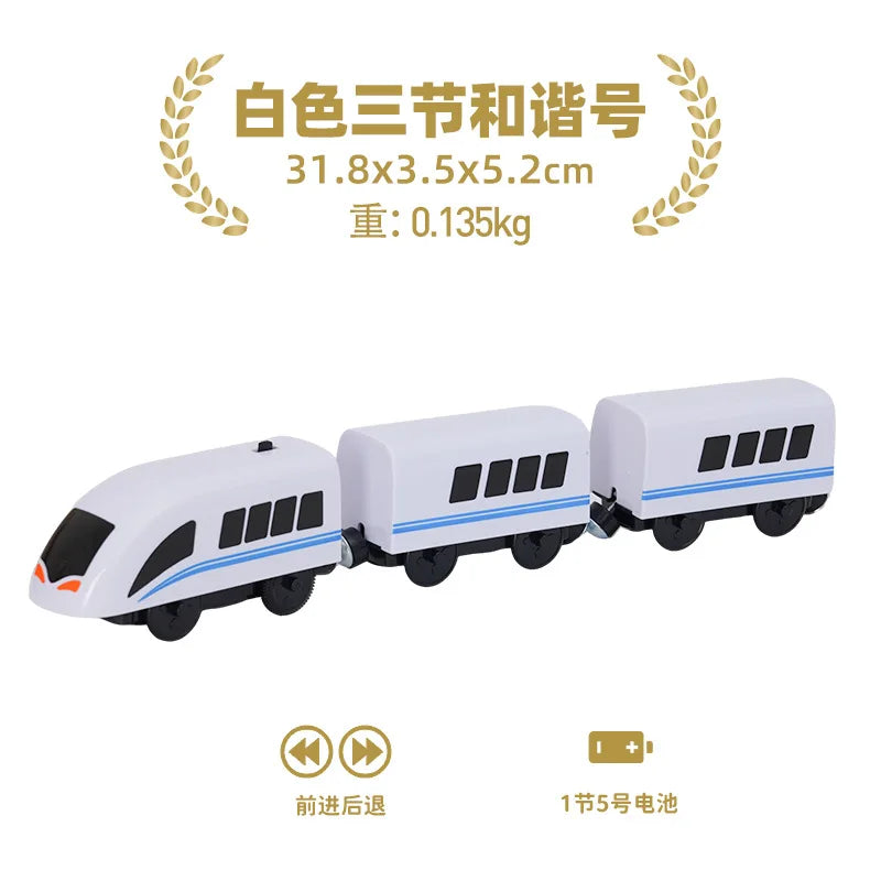 Set Trenini Elettrici Per Ferrovia In Legno Pista Del Treno Regalo Di Natale Per Bambini