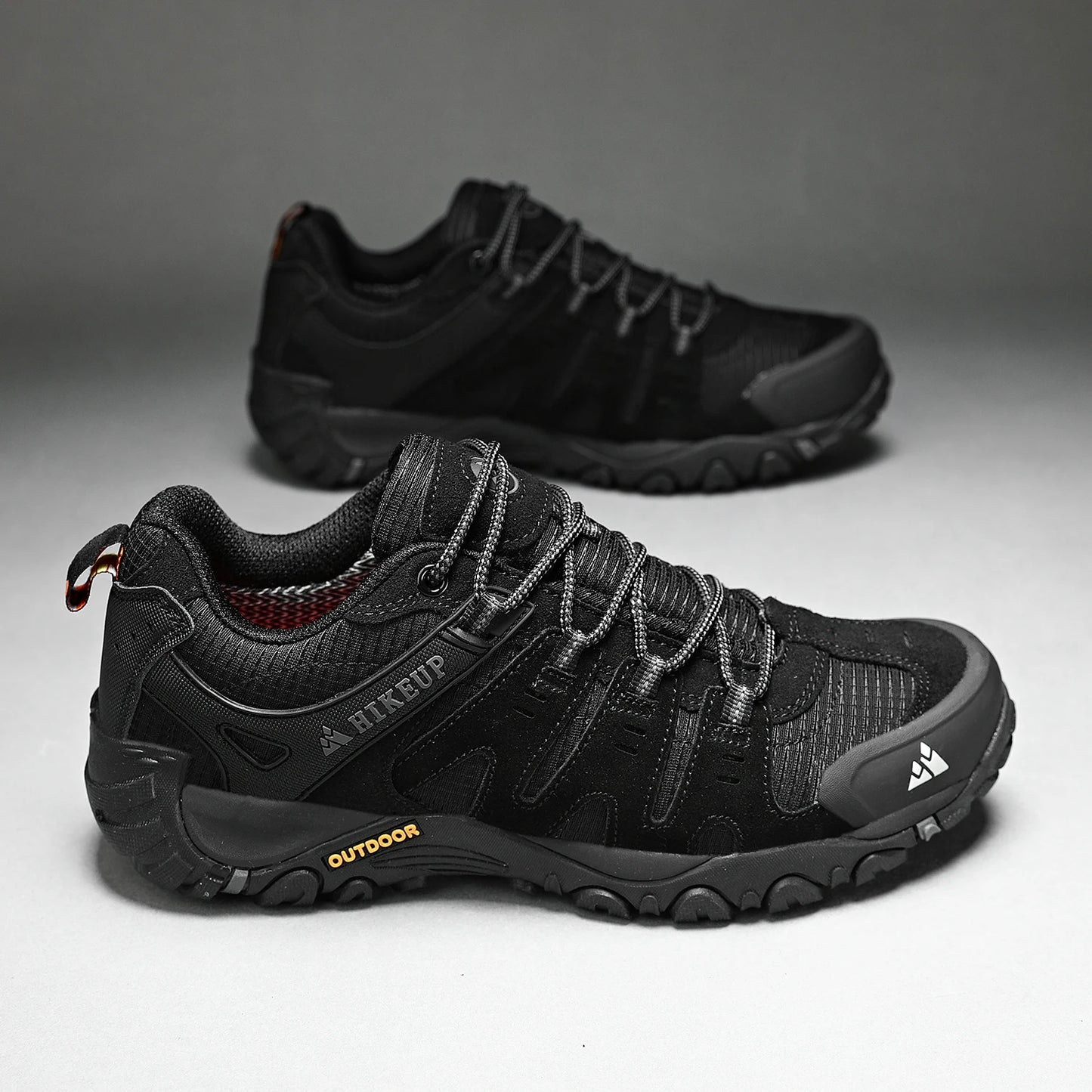 HIKEUP Scarpe Da Trekking Da Uomo In Pelle Scamosciata Impermeabili Traspiranti Esterno Resistente All Usura
