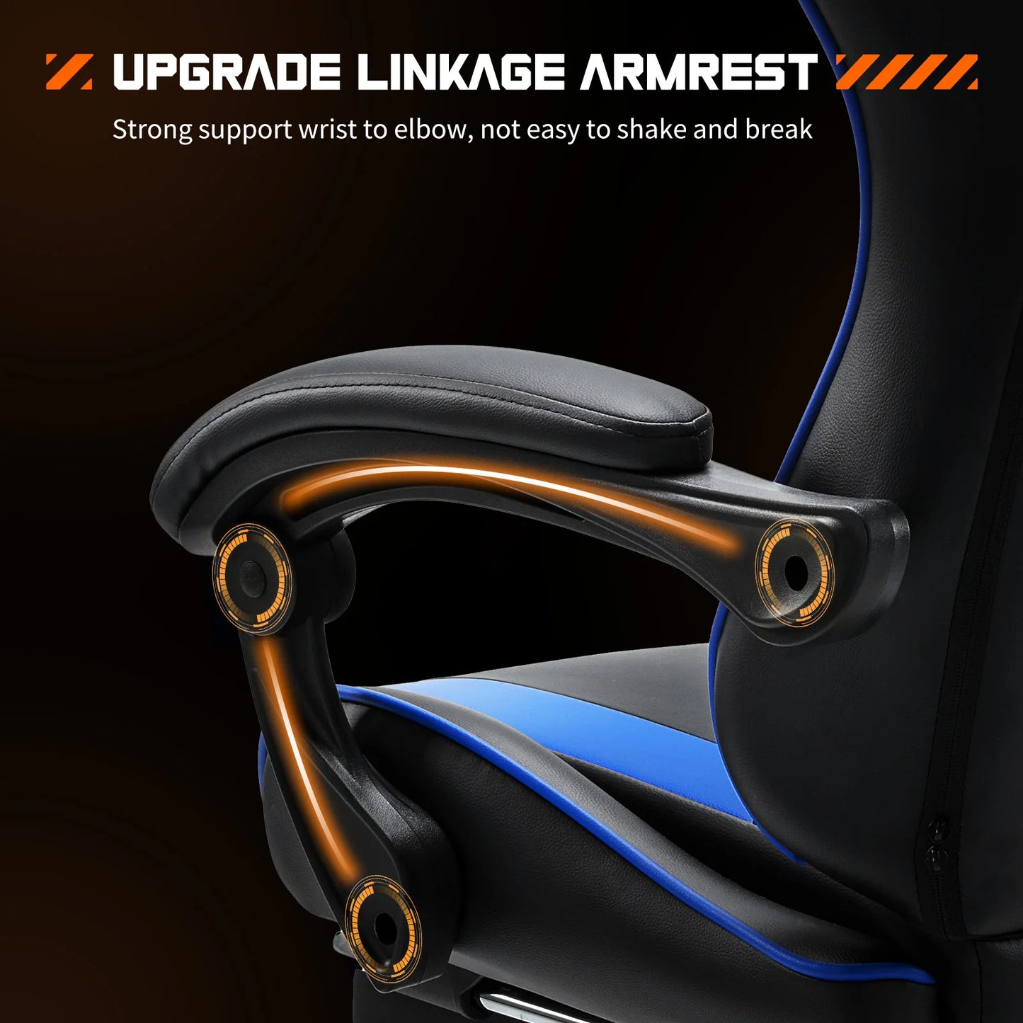 JHK Sedia Da Gioco Ergonomica Da Corsa Girevole Regolabile In Pelle PU Con Poggiatesta E Supporto Lombare Per Ufficio