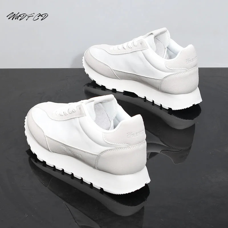 Scarpe Da Ginnastica Casual Uomo Donna Con Piattaforma Maggiorata Traspirante In Pelle Retro