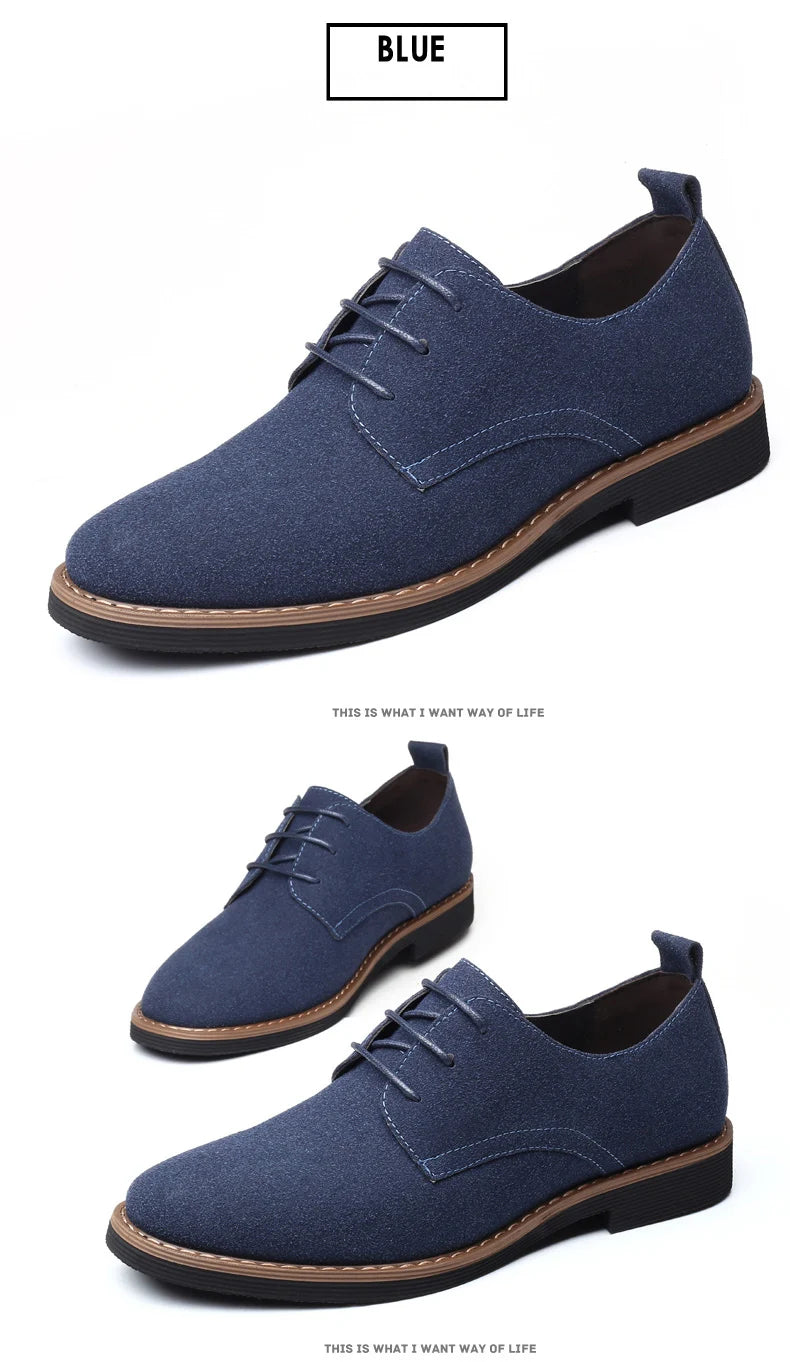 Scarpe Eleganti Da Uomo In Pelle Scamosciata Oxford Mocassini Derby Lusso Casual Classiche