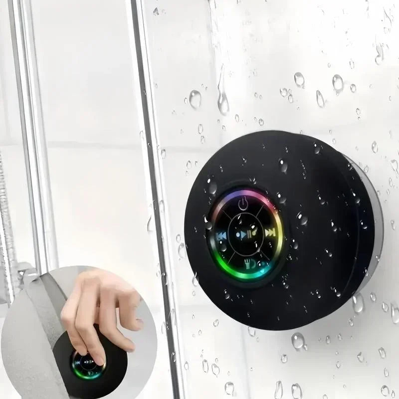 Altoparlante Bluetooth Senza Fili Ventosa Impermeabile Per Doccia Con Luce LED Ricarica USB Per Bagni E Viaggi