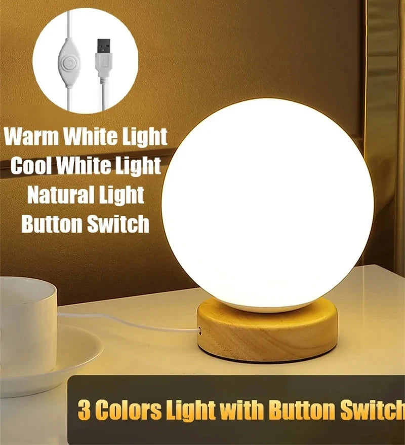 Lampada Da Notte LED Che Cambia Colore RGB Ricaricabile USB Per Comodino Tavolo Soggiorno Camera Da Letto Ufficio