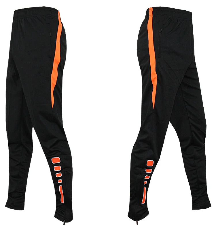 Pantaloni sportivi da corsa da uomo con tasche con cerniera Pantaloni da jogging da calcio Pantaloni sportivi da allenamento Pantaloni da calcio da basket Pantaloni da allenamento da uomo