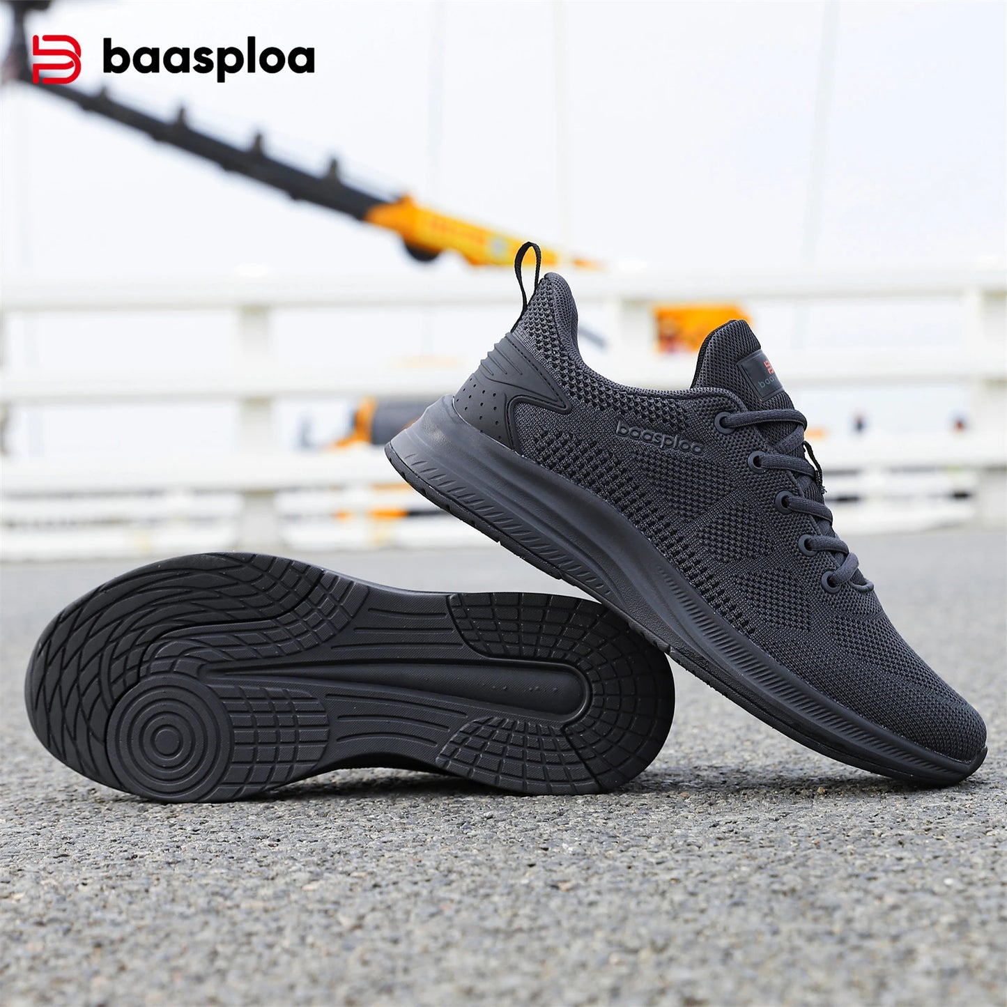 Baasploa Scarpe Da Corsa Uomo Leggere In Mesh Traspiranti Con Lacci Per Attività All Aperto