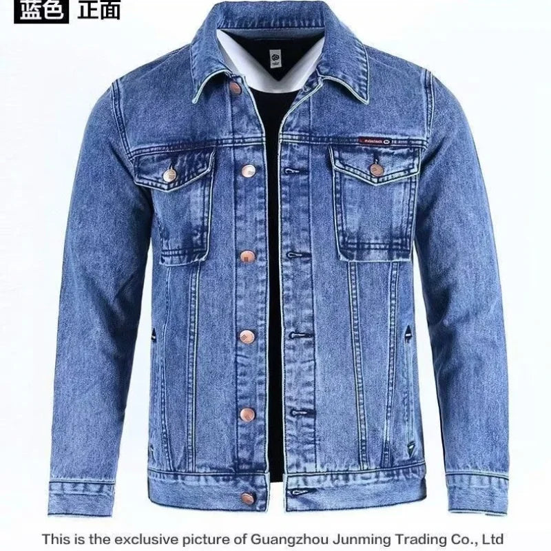 Giacca Da Lavoro Retrò Di Marca Per Uomo In Denim Pesante Nuova Taglia Grande Stile Americano Autunno Inverno