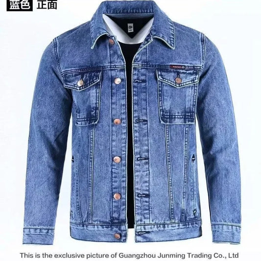 Giacca Da Lavoro Retrò Di Marca Per Uomo In Denim Pesante Nuova Taglia Grande Stile Americano Autunno Inverno