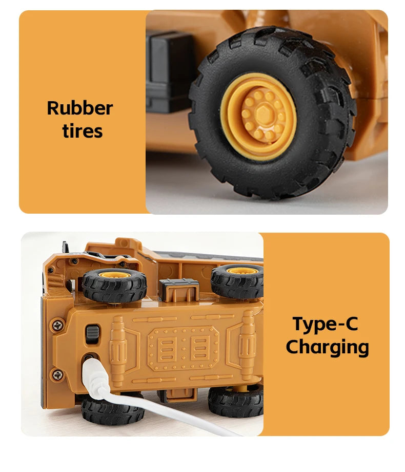 Modellino RC 1 64 ZWN Escavatore Telecomandato Camion Ribaltabile Carrello Elevatore In Lega E Plastica Per Bambini